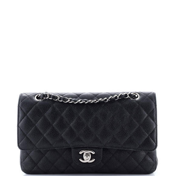 Chanel Medium Classic Double Flap Bag Quilted Caviar - Picture 1 of 7